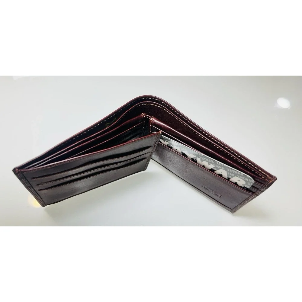 Brown XAYWAR COLLECTION Men's Leather Wallet Card Holder